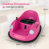 Toddlers 12V Electric Bumper Car Kids Battery Powered Toy Vehicle-Pink