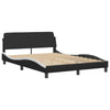 Bulliing Bed Frame with Black and White 120x200 Faux Leather,Double Bed M4U2
