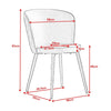 Dining Chairs Set of 2/4 Velvet Kitchen Chairs with Metal Legs