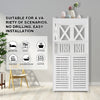 Bathroom Cabinet 1/2 Door Cupboard Unit Storage Free Standing White Furniture