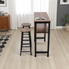 3 Space Saving Industrial Kitchen Bar Table Stool Set Breakfast Dining Chair Set