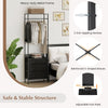 Heavy-duty Clothing Stand Dresser with Anti-toppling Devices-Black