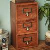 Vintage Desktop Small Wooden Chest of Drawers Storage Unit Cabinet Organiser Box