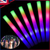 100PCS Premium Light Up LED Foam Glow Stick Flashing High Quality MultiColor UK
