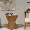 Retro Twist Side Table Industrial Accent Tea Coffee Plant Stand Concrete Effect