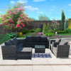 RATTAN GARDEN FURNITURE 9 SEATER SET CHAIRS SOFA TABLE OUTDOOR PATIO WICKER