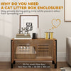 Cat Litter Box Enclosure, Hidden Litter Box Furniture with Tall Legs, Dark Brown