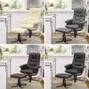 Upholstered PU Leather Armchair Cinema Sofa Recliner Chair with Footrest Stool