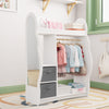 New Kids Wardrobe Clothes Hanging Storage Shelf Cabinet Open Wardrobe Furniture