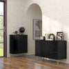 Storage Cabinet, Sideboard with Adjustable Shelves, Black