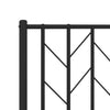 Metal Bed Frame with Headboard Black 100x190 cm