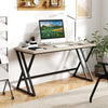 Executive PC Workstation Writing Desk for Working Gaming Study-Maple