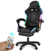 Gaming Office Chair With Racing 12 RGB LED Computer Work Seat Leather RGB Igpqph
