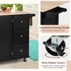 Mobile Kitchen Island Cart Rolling Kitchen Island Trolley Cupboard w/Drawers