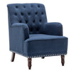 Soft Velvet Armchair Chesterfield Studded Wing Back Occasional Fireside Chair UK