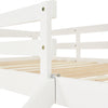 Triple Sleeper Bunk Beds Single Bed Pine Wood Bed Frame Kids Children Bed White
