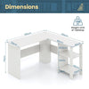 L-Shaped Corner Computer Desk Workstation Home Office PC Table Writing Desk