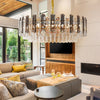 Luxury Crystal LED Ceiling Light Living Room Accent Chandelier Lamp Easy Install