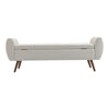 Upholstered Linen Bed End Bench Ottoman Storage Stool Padded Hallway Window Seat