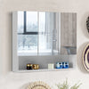 White Bathroom Cabinet Wall Mounted Mirrored Cupboard with Shelf Storage 3 Doors