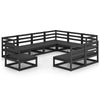 Tidyard 9 Piece Wooden Garden Sofas Set Pallet Furnitures Set Patio Corner J6D2
