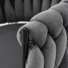 Set of 2 Velvet Dining Chair Single Light Luxury Living Room Bedroom Swivel Gray