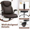 Executive Office Chair PU Leather Computer Desk Chair w/ Rocking Function Brown