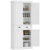 Freestanding Kitchen Pantry Cupboard Storage Cabinet with Doors White