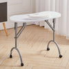 Foldable Wheeled Manicure Nail Table Beauty Salon Portable Technician Work Desk
