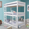 Triple Bunk Beds Kids Children High Sleeper Pine 3FT Single Wooden Bed Frame