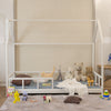 Pine Wooden House Style Canopy Bed Kids Single Tree House Bed Frame Boys Girls