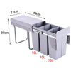 Recycling Bin Pull Out Kitchen Cabinet Waste Cupboard Fixing Integrated 30/40L