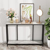 2 Tiers Marble Console Table Narrow Entryway Porch Side Table Partition Cabinet