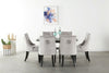 Velvet Dining Chair with Door Knocker Ring Windsor Dressing Room Chair 1/2/4/6