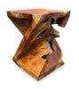 Teak Root Side Table - Z Shaped Twist Stool 40cm - Indoor & Outdoor