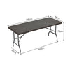 7Pcs Outdoor Dining Set Folding Plastic Rattan Beer Table Chairs for Garden Yard