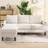 3 Seater Sofa Corner Sofa Sectional Sofa Couch with Reversible Chaise Beige