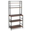 5-Tier Kitchen Storage Display Stand Microwave Oven Stand Bakers Rack with Hutch