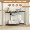 Freestanding Accent Table Behind Couch-Brown