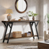 70.9-Inch Narrow Long Entryway Console Table, Industrial Sofa Table Behind Couch