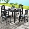 Patio Expandable Dining Table Adjustable Rectangular All Weather Aluminum Table