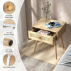 Boho Beside Table Rattan Nightstand w/ Drawer