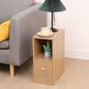 Slim Bedside Table Cabinet with Drawer for Bedroom Sofa Side Table End Tables