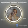 LED Bathroom Mirror with Lights Demister Touch Sensor Illuminated Wall 600*600mm