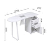 4FT Professional Manicure Table Salon Nail Station Mobile w/ Nail Dust Collector