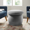 Mushroom Shaped Round Pouffe Stool Velvet Grey Footstool Bedroom Makeup Seat uk