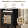 Bathroom Cabinet Display Rack Freestanding Slim Cabinet w/Adjustable Shelf Black