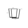 2x Industrial Steel Table Legs Stand Feet Trapezium X A Sandglass Shape Frame UK