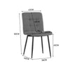 Set of 2/4Pcs Dining Chairs Velvet/PU Padded Seat Metal Legs Home Office Kitchen