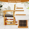 Outdoor Wooden Glider Bench 2-Person Swing Gliding Rocker with Backrest